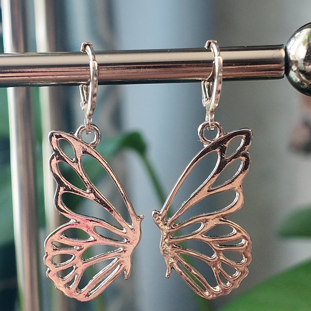 Golden Butterfly Wing Earrings