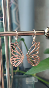 Golden Butterfly Wing Earrings