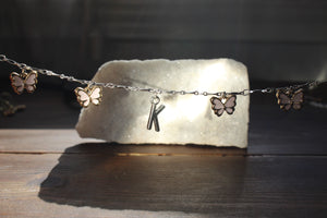 Butterfly Anklet With Initial