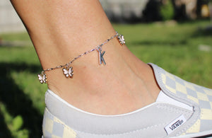 Butterfly Anklet With Initial